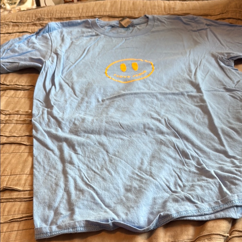 Blue Smiley Face Women's Top